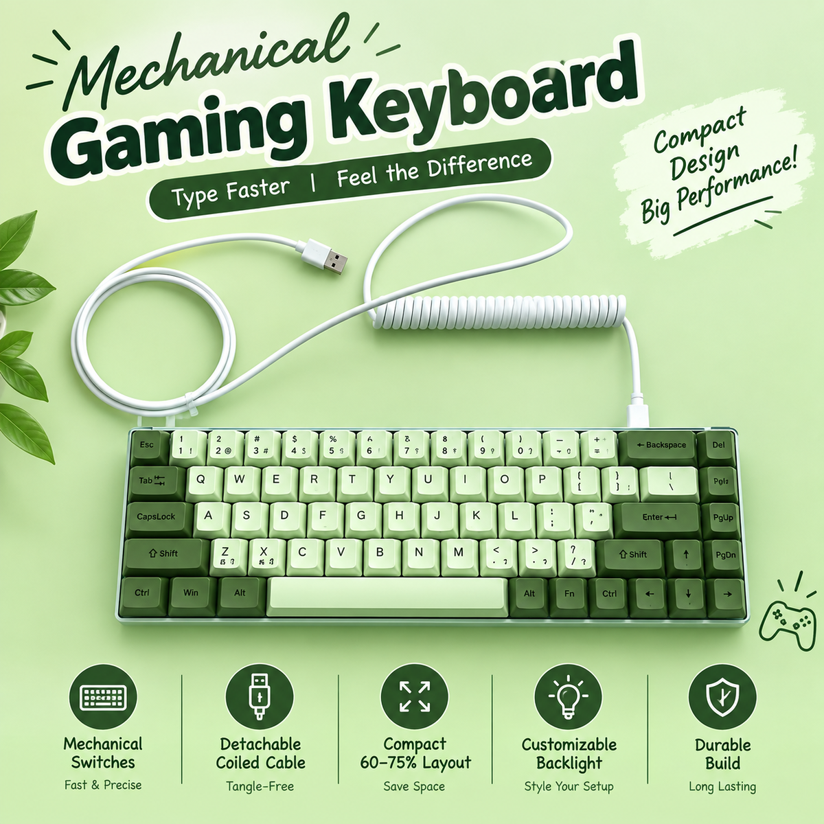 Compact Mechanical Gaming Keyboard