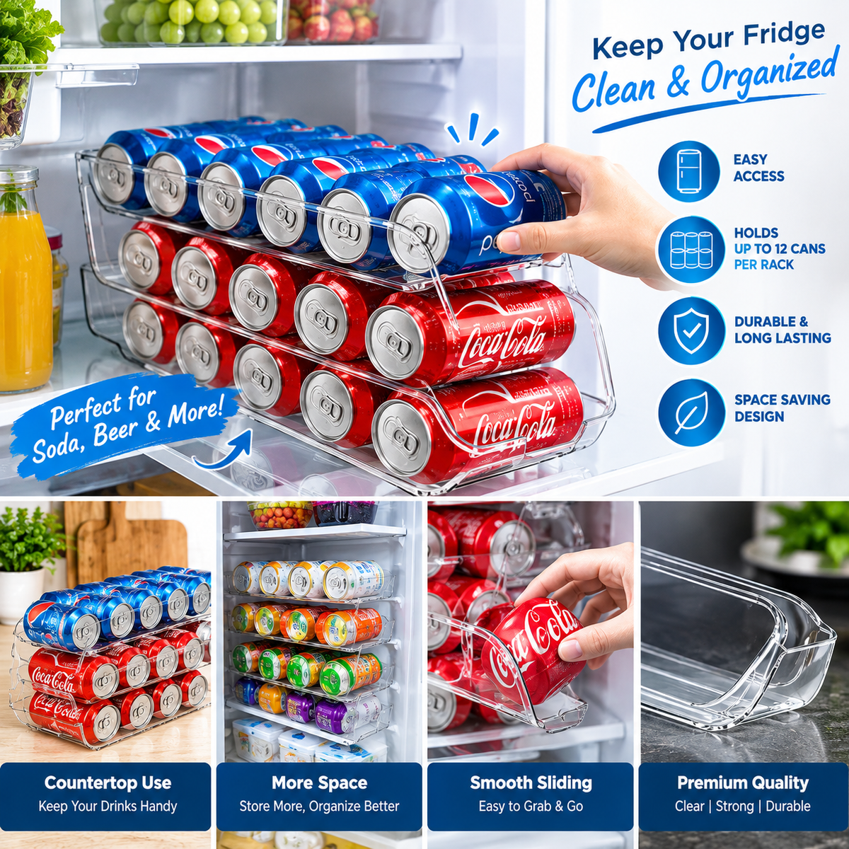 Fridge Can Organizer Rack