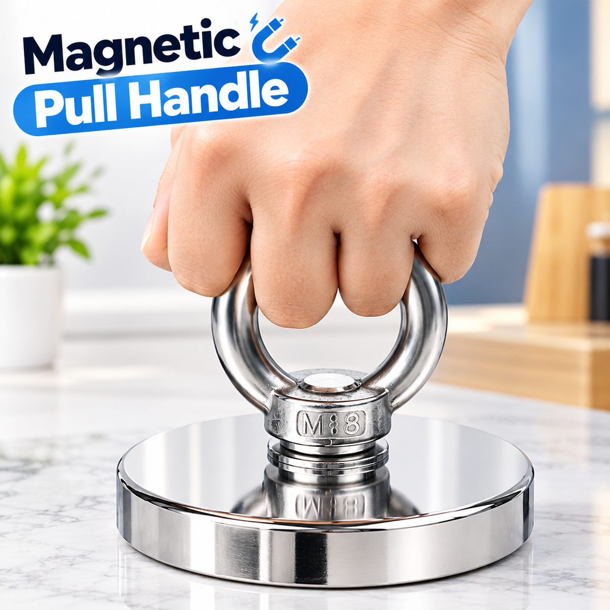 Heavy-Duty Magnetic Pull Handle  Strong Neodymium Magnet
