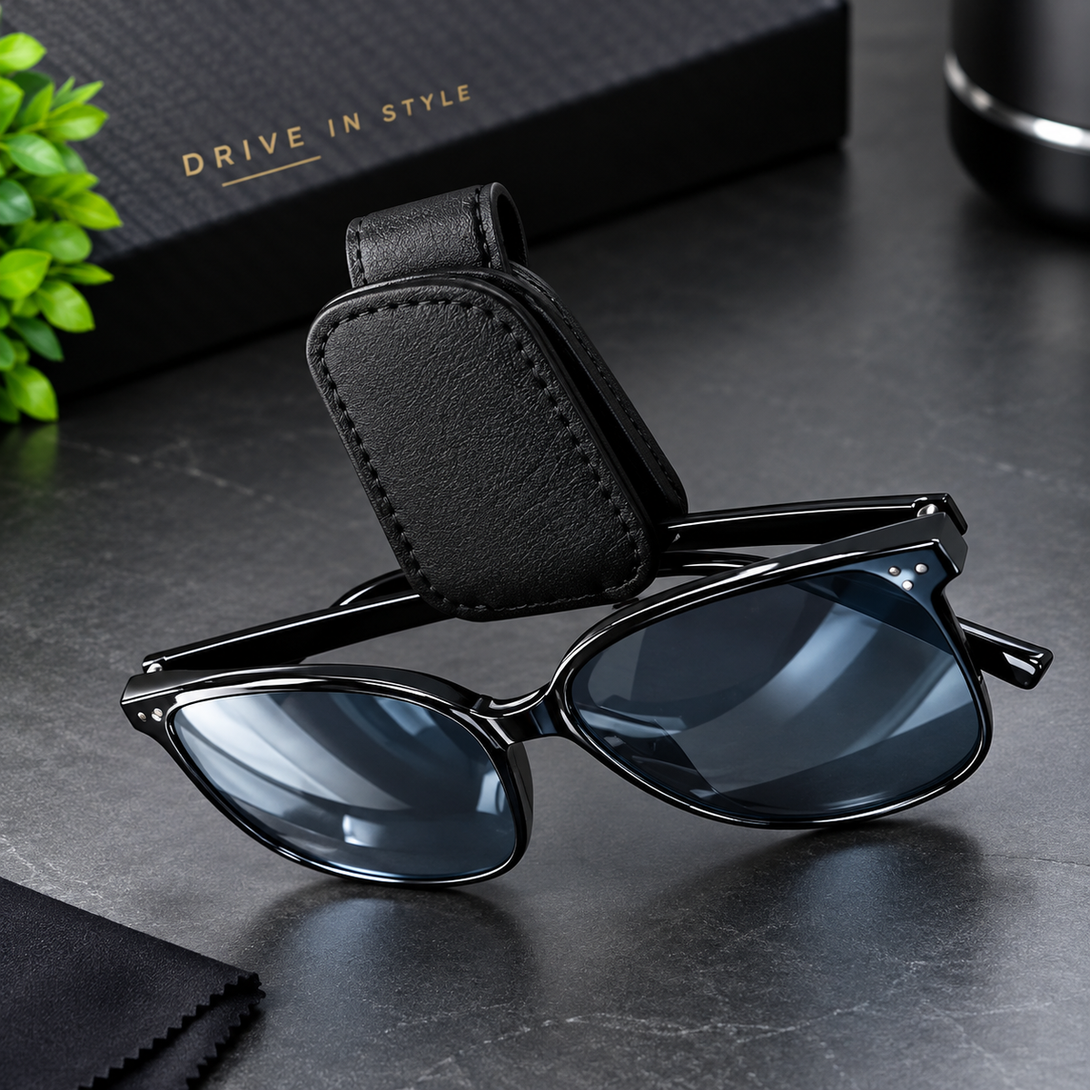 Leather Car Sunglasses Holder
