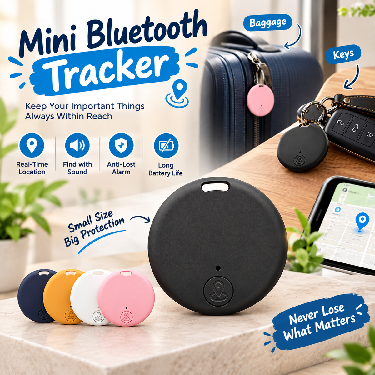 Bluetooth GPS Tracker Wireless Anti-Lost Tracker