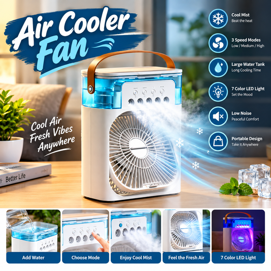 Portable Air Cooler Fan with Cool Mist