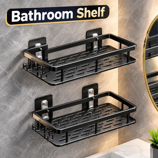 Premium Bathroom Wall Shelf  No Drill Shower Storage Rack