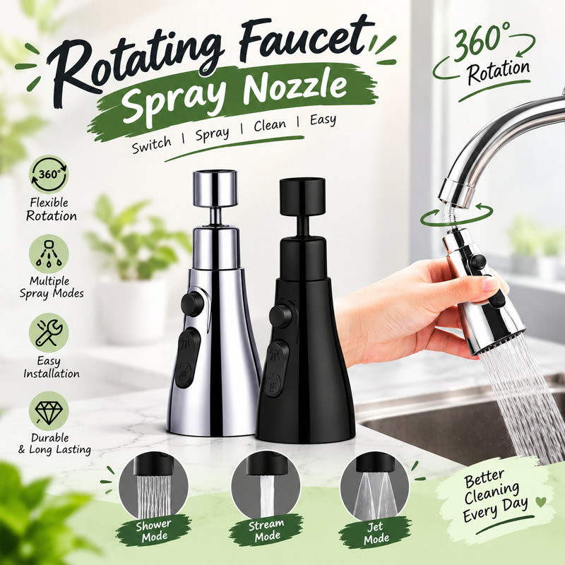 360° Rotating Faucet Spray Nozzle