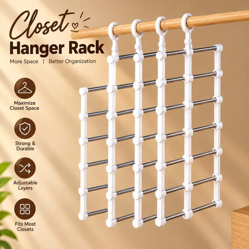 Adjustable Closet Hanger Rack
